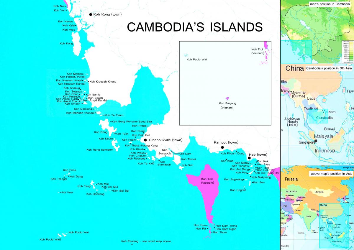 Mapu ostrovy Kambodža