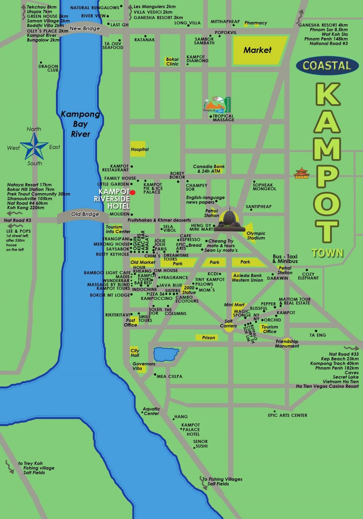 Mapa kampot Kambodža