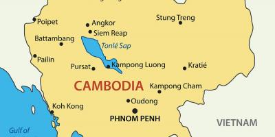 Kambodža mestá mapu