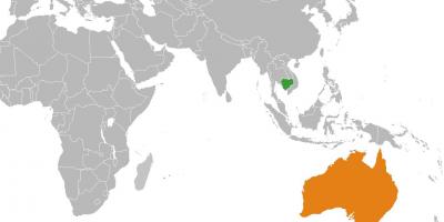 Kambodža mape, v mape sveta