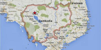 Mapa mesta siem reap Kambodža